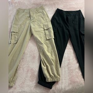Khaki & Black Cargo Pants